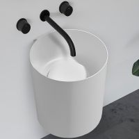 Раковина Abber Stein 42 AS2624 Белая матовая — фото 2, Раковины подвесные