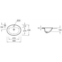Товар: Раковина Jacob Delafon Patio 56 E4155-00 Белая - фото 4 Раковина Jacob Delafon Patio 56 E4155-00 Белая — фото 4, Раковины