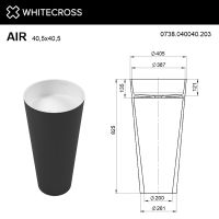 Товар: Раковина Whitecross Air 41 0738.040040.203 Черная Белая матовая - фото 3 Раковина Whitecross Air 41 0738.040040.203 Черная Белая матовая — фото 3, Раковины