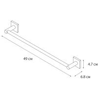 Полотенцедержатель Fixsen Lux Satin FX-16001 Сатин — фото 3, Полотенцедержатели