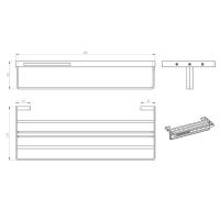 Полка для полотенец Boheme Q 10947-MG Золото матовое — фото 2, Полки для полотенец