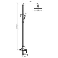 Душевая система Ростовская Мануфактура Сантехники SUS124BL-009DK Черная матовая — фото 6, Душевое оборудование. Душевая программа