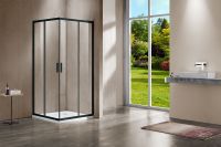 Душевой уголок Vincea Garda VSS-1G900CLB 90x90 профиль Черный стекло прозрачное — фото 2, Квадратные душевые уголки