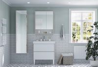 Товар: Тумба под раковину Aquaton Сканди 80 1A283001SDB20 подвесная Белый глянец Дуб верона - фото 7 Тумба под раковину Aquaton Сканди 80 1A283001SDB20 подвесная Белый глянец Дуб верона — фото 7, Мебель для ванной