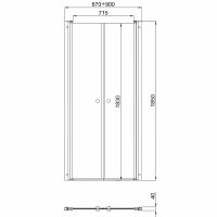 Товар: Душевая дверь Triton Дабл 100 Щ0000036862 профиль Хром стекло прозрачное - фото 11 Душевая дверь Triton Дабл 100 Щ0000036862 профиль Хром стекло прозрачное — фото 11, Душевые двери в нишу