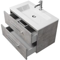 Тумба под раковину Creto Ares 80 10-1113B подвесная Серый Бетон — фото 3, Тумбы под раковину