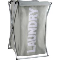 Корзина для белья Fixsen FX-1023 Серая — фото 1, Корзины для белья