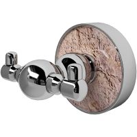 Двойной крючок WasserKRAFT Nau K-7723D Хром — фото 1, Крючки для полотенец