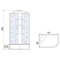 Душевая кабина River Desna XL 100x80 MT R 10000006140 с поддоном — фото 16, Душевые кабины
