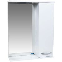 Зеркало со шкафом VIANT Прага 55 R VPRA55-ZSHR Белое — фото 1, Мебель для ванной