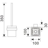 Ершик для унитаза Orans P-7207 7207pols Черный матовый — фото 2, Ершики для унитаза