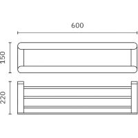 Полка для полотенец Nofer Capri 16223.N Черный матовый — фото 2, Полки для полотенец