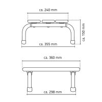 Табурет в ванную Ridder Pro А171101 Белый — фото 4, Сиденья