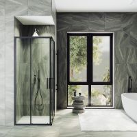 Товар: Душевой уголок Maybah Glass MGY-1324-6 1000x1000x1950 раздвижной профиль Черный стекло прозрачное - фото 3 Душевой уголок Maybah Glass MGY-1324-6 1000x1000x1950 раздвижной профиль Черный стекло прозрачное — фото 3, Душевые уголки
