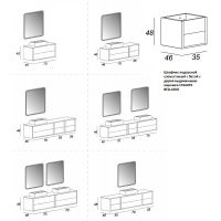 Тумба Cezares Bellagio 35 54876 Light Onice — фото 4, Комоды и тумбы для ванной комнаты