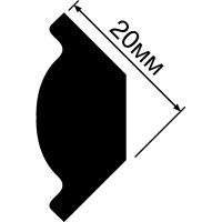 Карниз HIWOOD CI20V2 2000x20x20 мм — фото 2, Карнизы