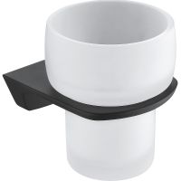 Стакан для зубных щеток WasserKRAFT Elbe K-7228 Черный матовый — фото 2, Мыльницы