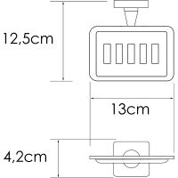 Мыльница WasserKRAFT Rhin K-8769 Хром — фото 2, Мыльницы