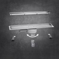 Душевой лоток Ростовская Мануфактура Сантехники РМС ТЛ-02-70х7 с решеткой под плитку — фото 3, Душевые лотки