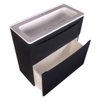 Тумба под раковину Style Line Бергамо 80 СС-00002313 Черная антискрейч — фото 3, Мебель для ванной