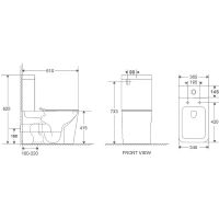 Унитаз компакт WeltWasser Gelbach 011 ST MT-BL 10000012779 Черный матовый с бачком и сиденьем Микролифт — фото 2, Напольные унитазы