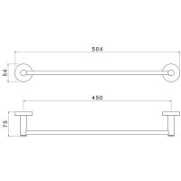 Полотенцедержатель Schein Kahlo 9152MB Черный матовый — фото 5, Полотенцедержатели