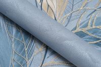 Обои Артекс Хлоя 10725-05 Винил на флизелине (1,06*10,05) Синий, Штукатурка — фото 7, Обои для стен