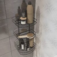 Полка корзина DIWO Смоленск П16090 Черный муар — фото 2, Полки для ванной и душа