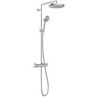 Душевая система Jacob Delafon Atom E36124-CP с термостатом Хром — фото 1, Душевое оборудование. Душевая программа