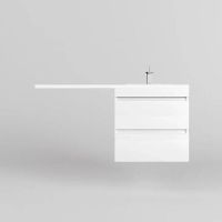 Тумба под раковину Style Line Даллас Леон 120 Люкс Plus подвесная Белая арт-СС-00002440 — фото 3, Тумбы под раковину