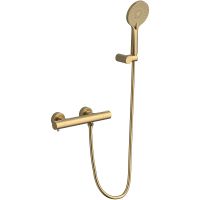 Смеситель для душа Kaiser Serio 05377-3 с термостатом Шлифованное золото — фото 2, Смесители