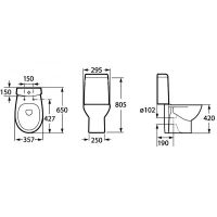 Унитаз компакт Roca Victoria Nord 342ND7000 без бачка и сиденья — фото 6, Напольные унитазы