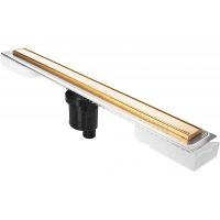 Душевой лоток Berges B1 Keramik 800 092019 с решеткой Золото глянец — фото 1, Душевые лотки