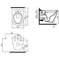 Унитаз биде Bien Mineral MNKA052N1VE0W5000 подвесной с сиденьем Микролифт — фото 3, Унитазы
