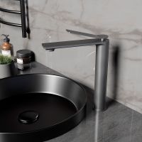 Смеситель для раковины Vincea Verse Вороненая сталь арт-VBF-2VE2GM — фото 2, Смесители для раковины