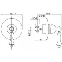 Товар: Смеситель для душа Cezares Margot MARGOT-DIM-01-M Хром - фото 2 Смеситель для душа Cezares Margot MARGOT-DIM-01-M Хром — фото 2, Смеситель для душа