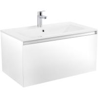 Тумба под раковину Art&Max Latina 80 AM-Latina-800-1C-SO-BM подвесная Белая матовая — фото 1, Мебель для ванной