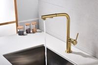 Смеситель для кухни Paulmark Neo Ne214419-BG Брашированное золото — фото 4, Смесители для кухни