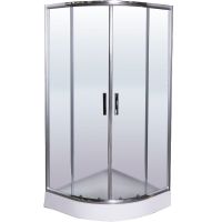 Душевой уголок Esbano ESR-8015 90x90 ESUGR8015 профиль Хром стекло рифленое — фото 1, Душевые уголки четверть круга