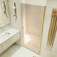 Товар: Душевая дверь Maybah Glass MGD-798-3 600x1980 на монопетле Золото стекло бронзовое - фото 3 Душевая дверь Maybah Glass MGD-798-3 600x1980 на монопетле Золото стекло бронзовое — фото 3, Душевые двери в нишу