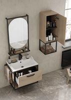 Товар: Подвесной шкаф Aquaton Лофт Фабрик 34 1A242803LTDU0 Дуб эндгрейн - фото 6 Подвесной шкаф Aquaton Лофт Фабрик 34 1A242803LTDU0 Дуб эндгрейн — фото 6, Мебель для ванной