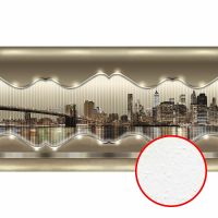 Фреска Ortograf Небоскребы 33042 Фактура бархат FX Флизелин (4,7*2,7) Бежевый, Город/Абстракция — фото 1, Фрески