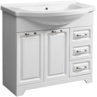 Тумба под раковину Stella Polar Кармела 90 SP-00000175 Ольха белая — фото 1, Мебель для ванной