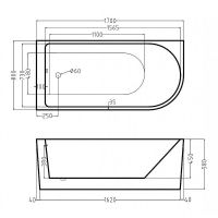 Товар: Акриловая ванна Esbano Afina 170x80 R ESVAAFINR без гидромассажа - фото 3 Акриловая ванна Esbano Afina 170x80 R ESVAAFINR без гидромассажа — фото 3, Ванны