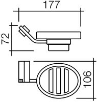 Мыльница Schein Watteau Белая Хром арт-122C-R — фото 3, Мыльницы