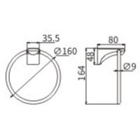 Кольцо для полотенец CeramaLux Monelli 70006 Черное матовое — фото 2, Полотенцедержатели