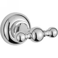 Двойной крючок Cezares Aphrodite APHRODITE-DHK2-01-M Хром — фото 1, Крючки для полотенец