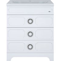 Тумба с раковиной Misty Лейла 80 УТ000011635 Белая — фото 1, Тумбы с раковиной