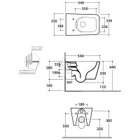 Товар: Унитаз Globo Incantho INS04.BI подвесной без сиденья - фото 3 Унитаз Globo Incantho INS04.BI подвесной без сиденья — фото 3, Унитазы