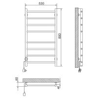Электрический полотенцесушитель Ника WAY-2 80/50 Белый матовый — фото 2, Электрические полотенцесушители